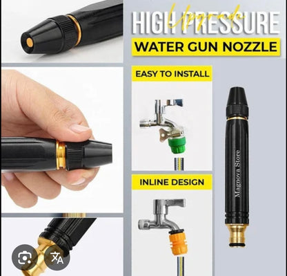 Portable High Pressure Washing Water Nozzle with 3 attachments
