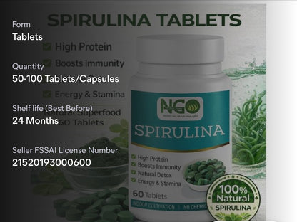 Spirulina High protien and vitamins 100%natural