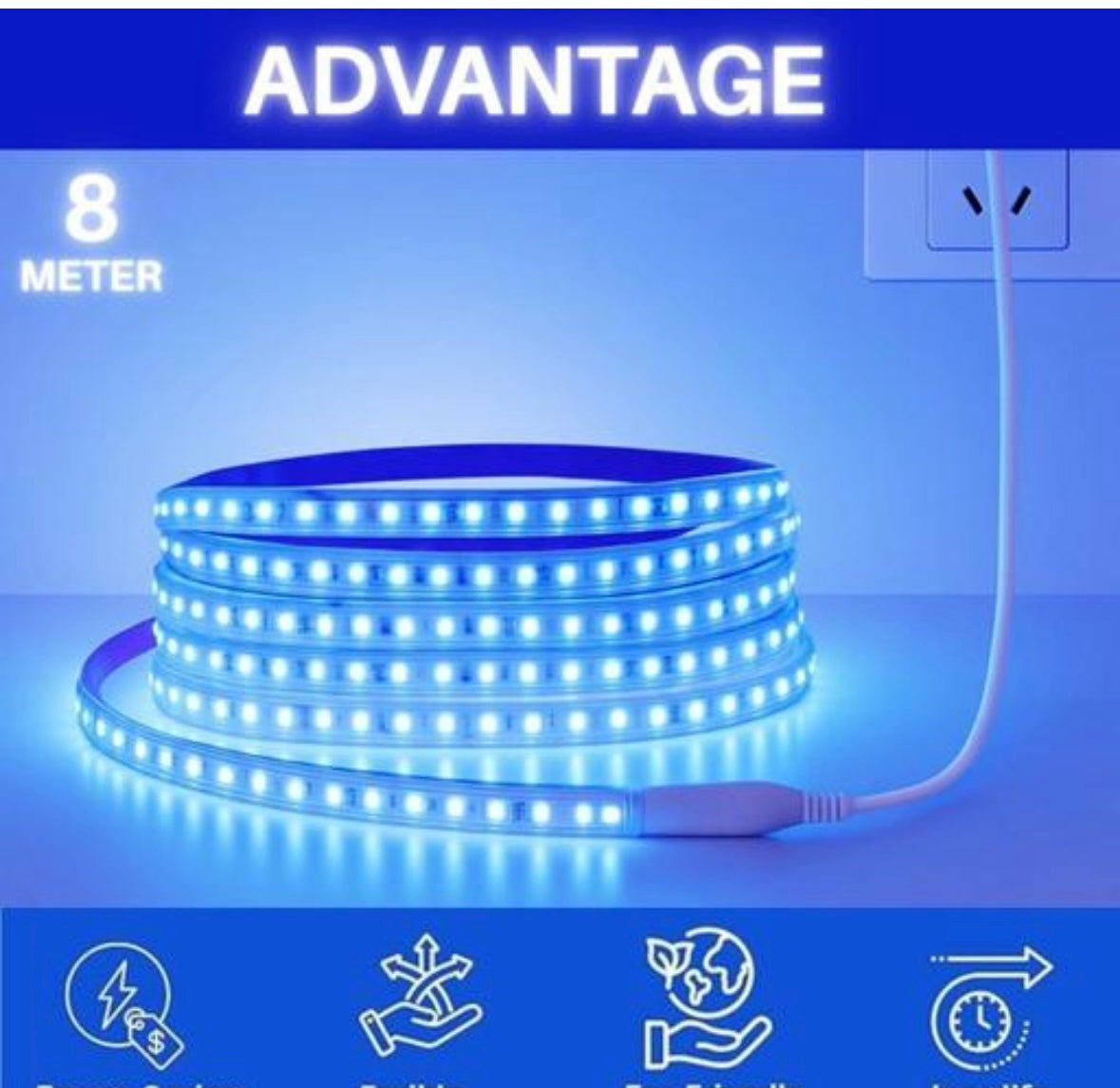 LED light(Rope),3 Meters ,gold color