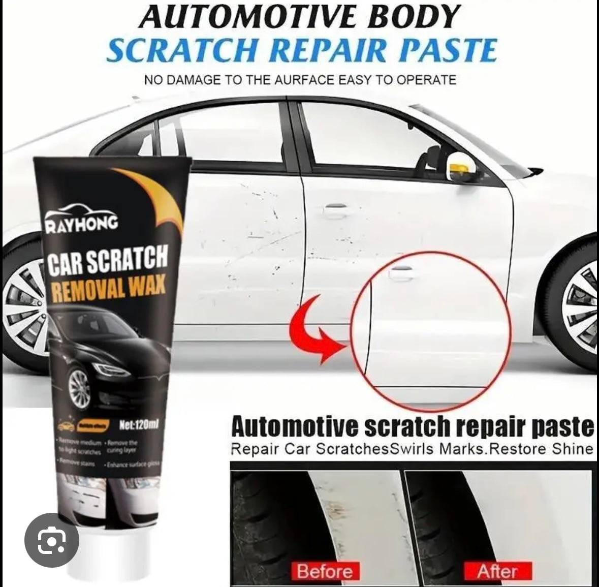Car Scratch Removal Wax (Pack of 2)